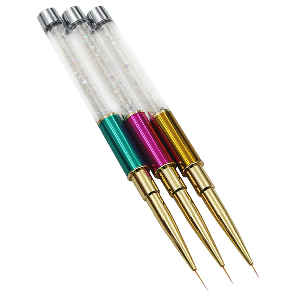 

Nail Art Brush Durable Lightweight Long Handle Professional Home Use Fine Workmanship Compact Size Nail Painting Pen Manicure