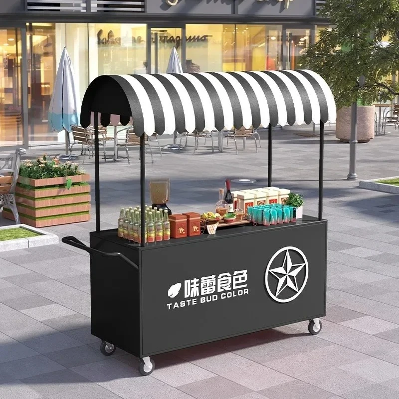 

Night market stall cart breakfast fried skewers truck mobile stall gourmet stall car