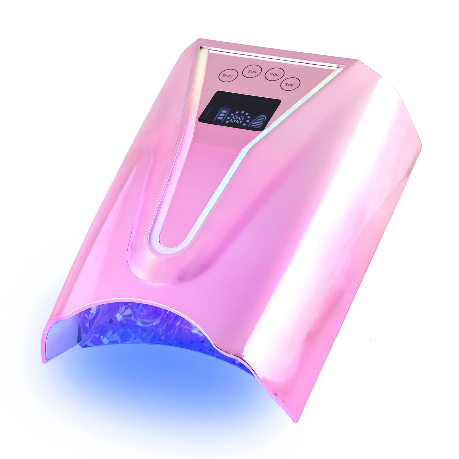 Upgraded New Pink Long nail 128W High-Power Portable Cordless Rechargeable UV LED Lamp Nail Dryer for nail Manicure