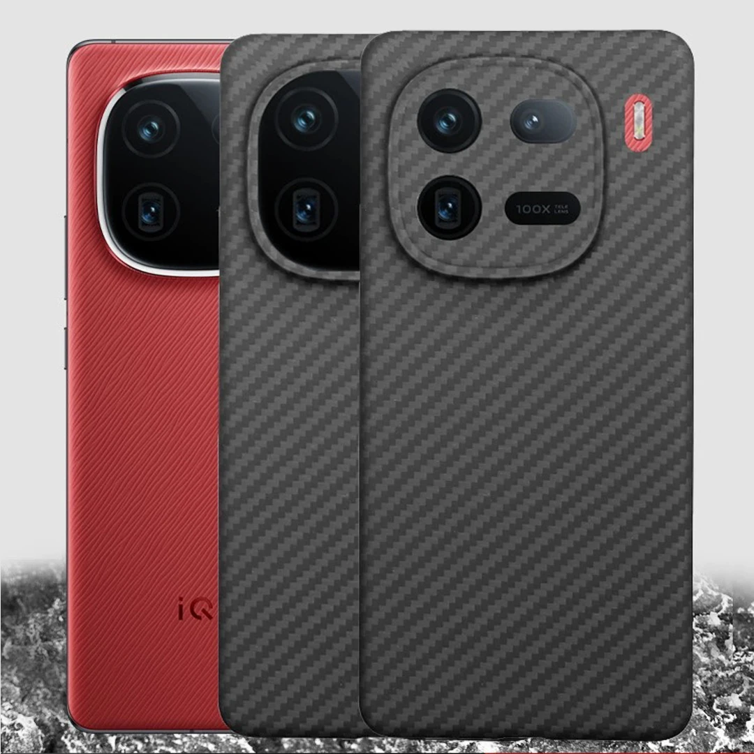 Vivo IQOO 12 Pro 전화 케이스용 ACC-실제 탄소 섬유 케이스, 아라미드 섬유, 모든 항목을 포함하는 낙하 방지 보호 커버