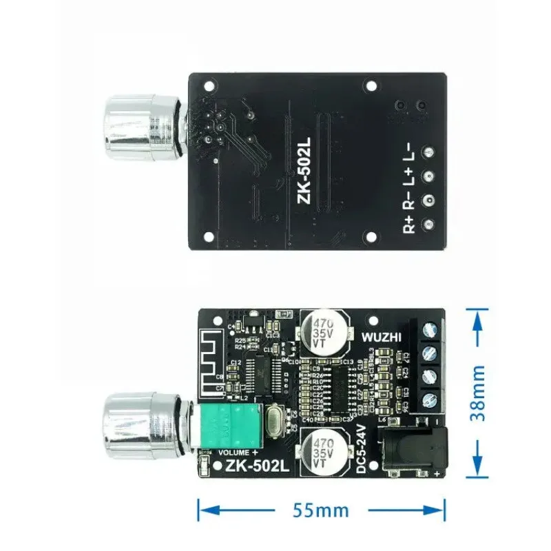 MINI Bluetooth 5.0 Audio Speakers DIY High Power Digital Amplifier Stereo Board 50W+50W AMP Amplificador Home Theater 502L