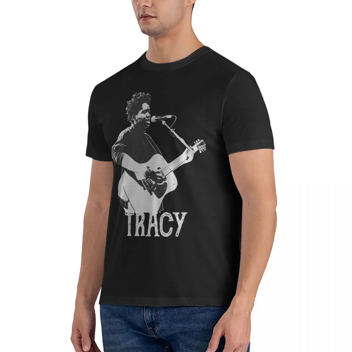 Album T-Shirts for Men T-Tracy Chapman Novelty Cotton Tee Shirt Crewneck Short Sleeve T Shirts Birthday Present Clothing