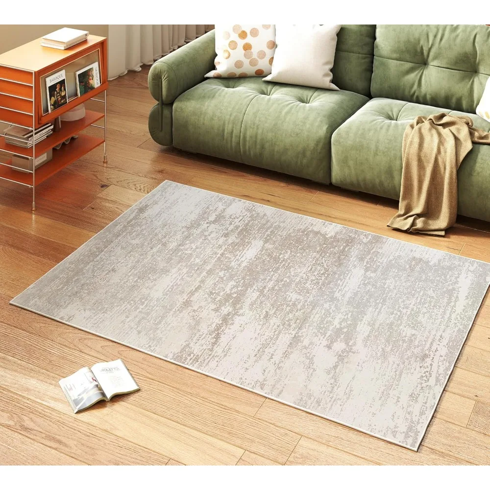 

jxgzyy 5X7 ft Area Rugs for Living Room, 0.31 Cotton Backing Washable Non-Slip Carpets, Low Pile, Excellent Breathability, for B