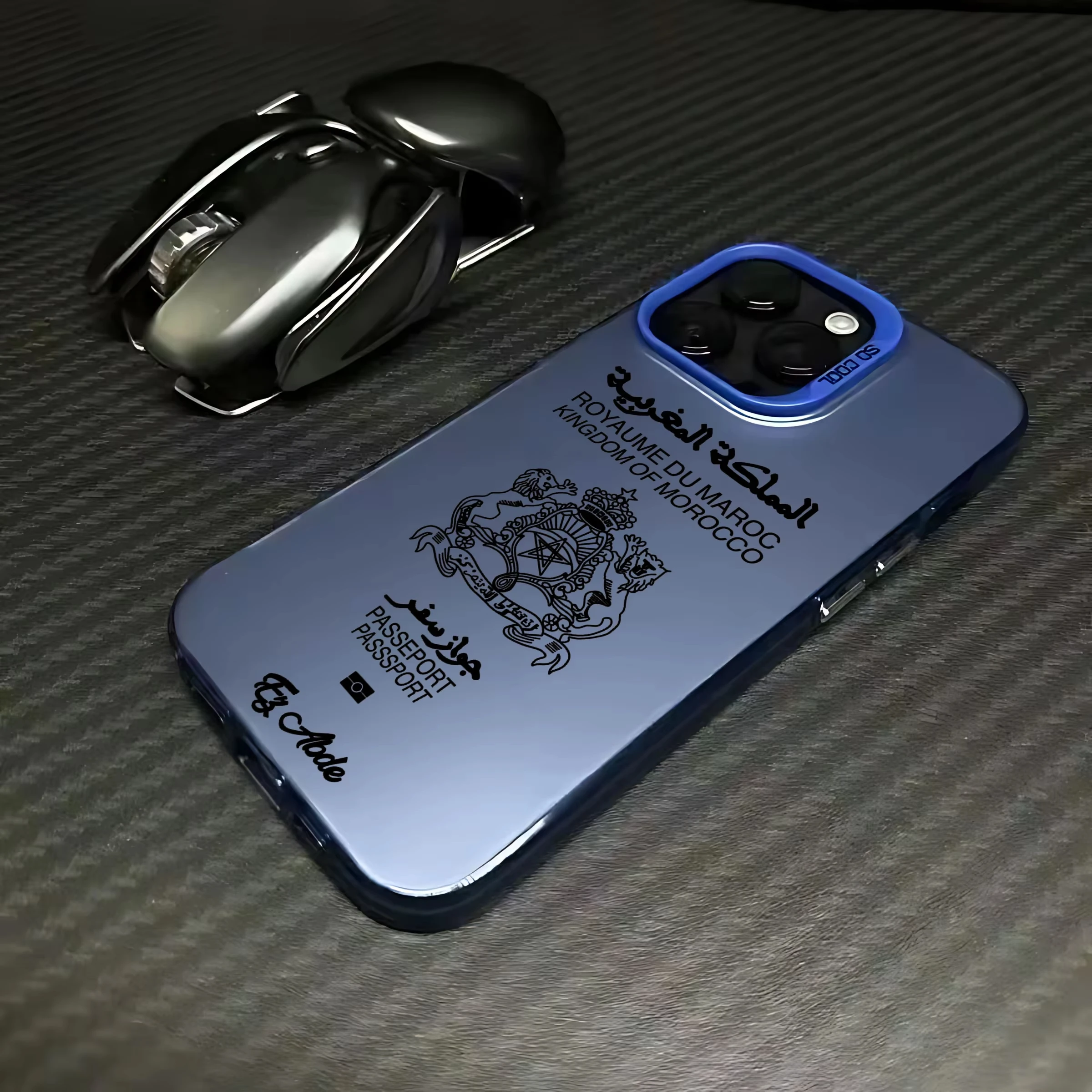 المغرب جواز السفر جراب هاتف آيفون 17 الهواء 16 15 14 13 12 11 برو ماكس XS XR 15Plus 16E 17Pro كاندي ماتي للصدمات الغطاء الخلفي