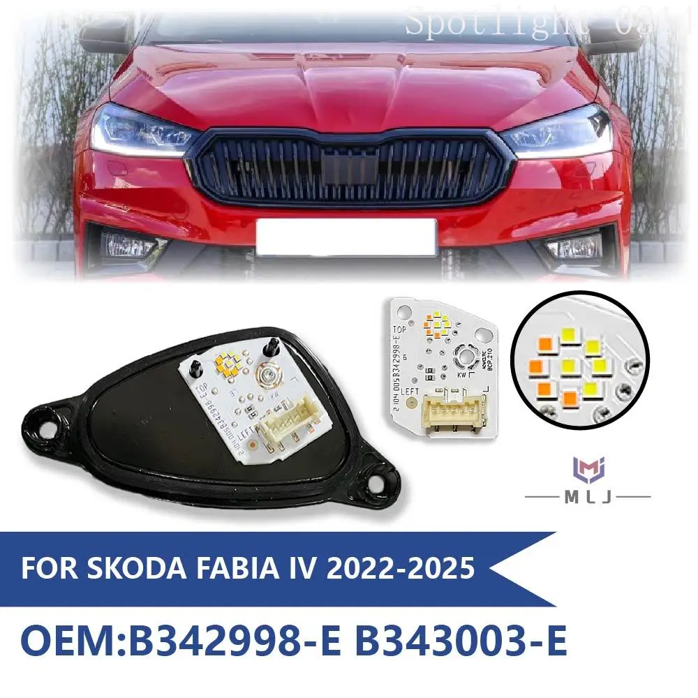 Angel Eye Board B342998-E B343003-E For VW Skoda Fabia IV 2022-2025 DRL LED Daytime Running Light Source Chip Car Accessories