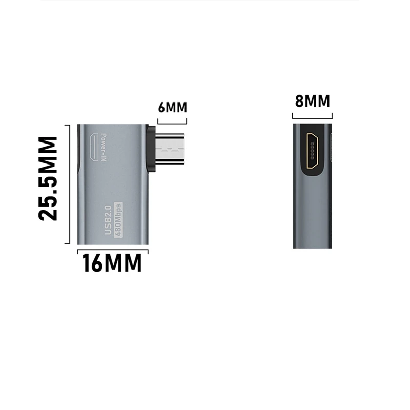 タブレットとテレビに適した角度のデザインのマイクロUSB電源アダプターケーブル