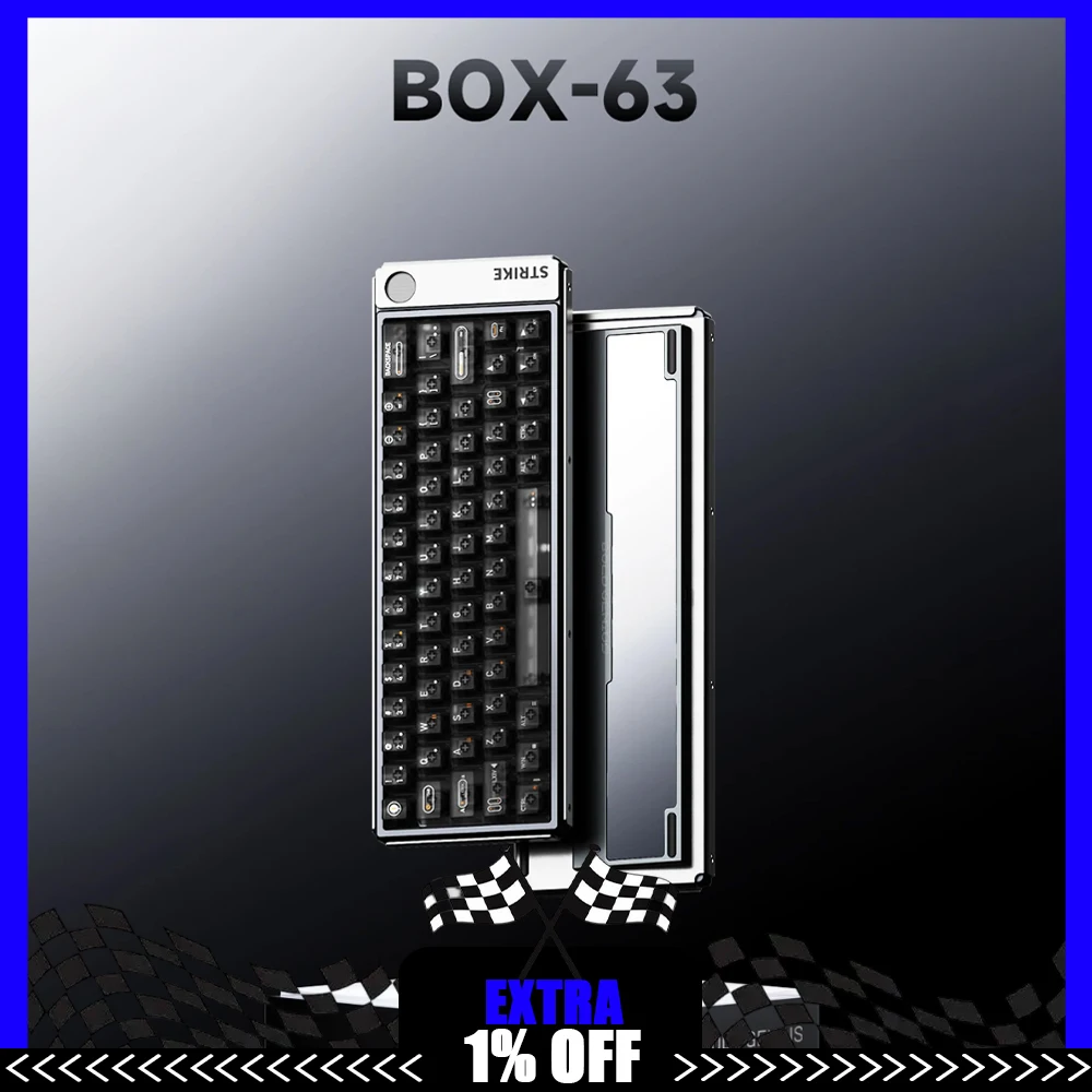 AULA BOX63 Mechanical Keyboard HallEffect Switch Gaming Keyboard 8000Hz RT0.06ms Aluminum Magnetic Keyboard PC Accessories