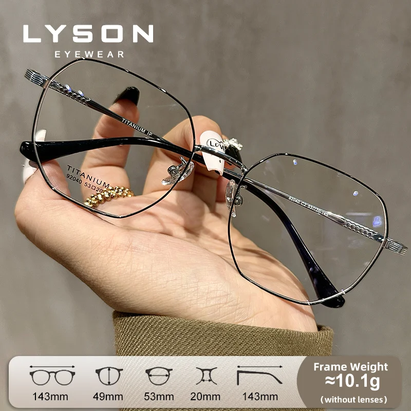 

Очки для чтения LYSON Round Haif Titanium, женские, с защитой от синего света, оптические, антибликовые, для коррекции близорукости и дальнозоркости