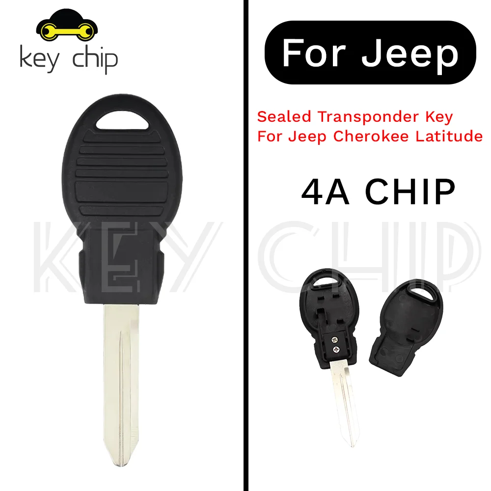 Sealed Transponder Key For Jeep Cherokee Latitude 4A CHIP