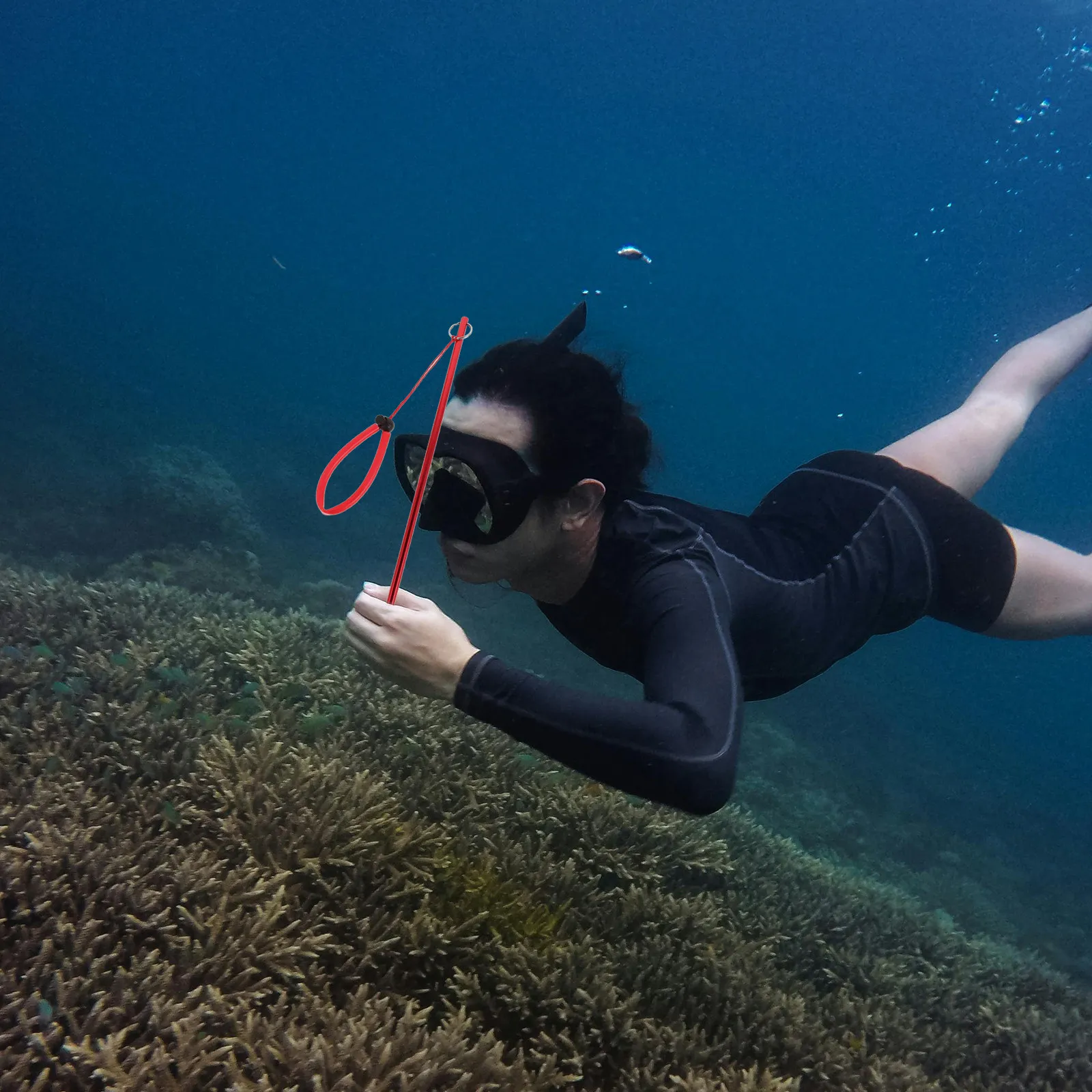 Aluminum Alloy Underwater Probe Stick Scuba Diving Accessory Lobster Measuring Tool Scuba Dive Pointer Rod Diving Signaling