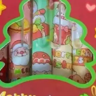 

6Pcs Cute Christmas Cartoon Pocket Pen Black Ink Quick Drying Cute Neutral Pen Student Kids School Writing Stationery Supplies