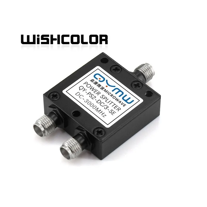 Wishcolor QY-PS2-DC/3-SE DC-3GHz 2-Way Resistive Power Splitter DC-3000MHz Resistive Power Divider w/ SMA Port