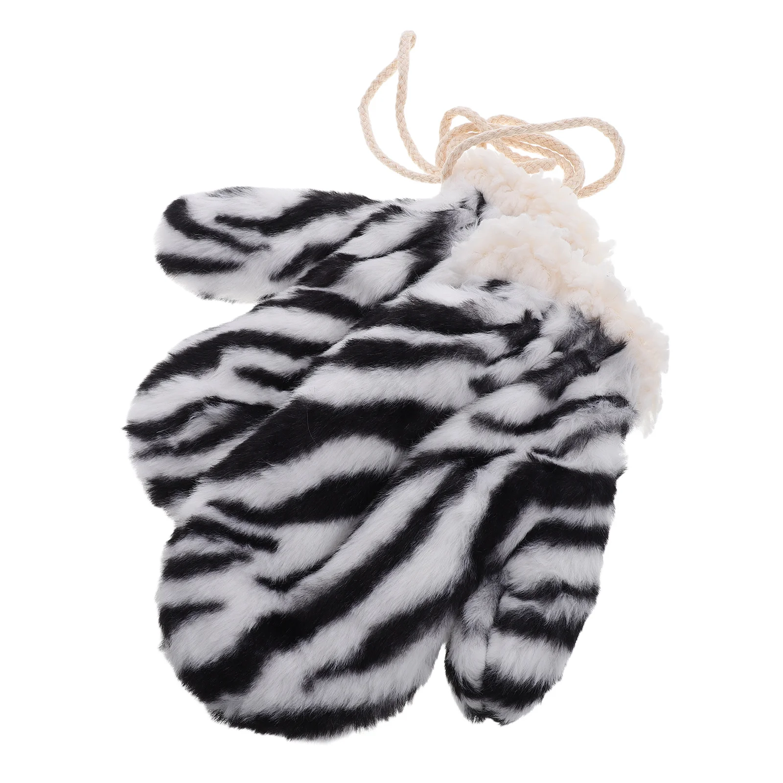 

1Pair Hang Neck Winter Gloves for Women Thermal Insulated Mittens with String Ideal for Cycling Driving Running in Snowy