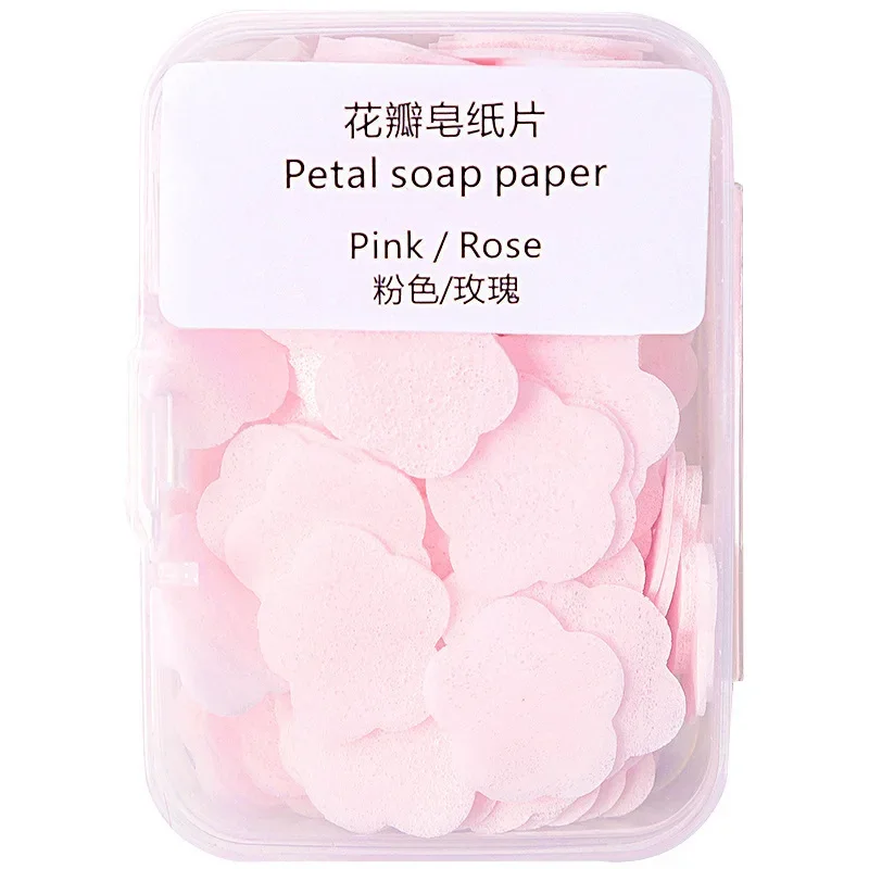 Disposable Petal Soaps Flakes Portable Skin Friendly Fresh Hand Washing Toilet Soap Slice Household for Girls/travel