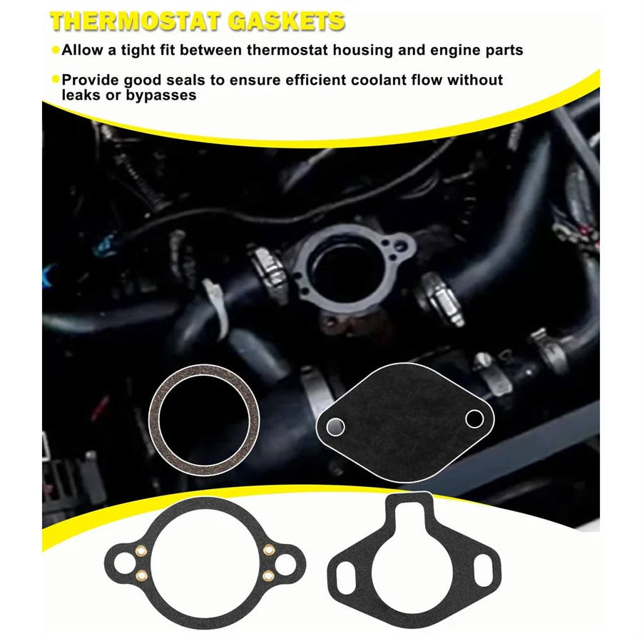 807252Q5 Thermostat-Kit 160 ° Mit Dichtungshülse 23-806922 für Sierra Mercruiser V6 V8 4.3L 5.0L 5.7L 7.4L 8.2L Motor 807252T5 – Detail 3