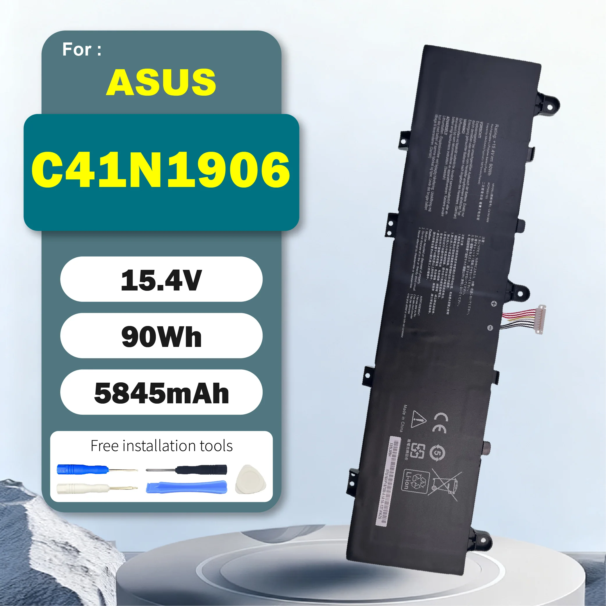 C41N1906 15.4V Battery for Asus TUF Gaming FA706IU FA506 FX506 A15 FA506IV-AL991T C41N1906-1