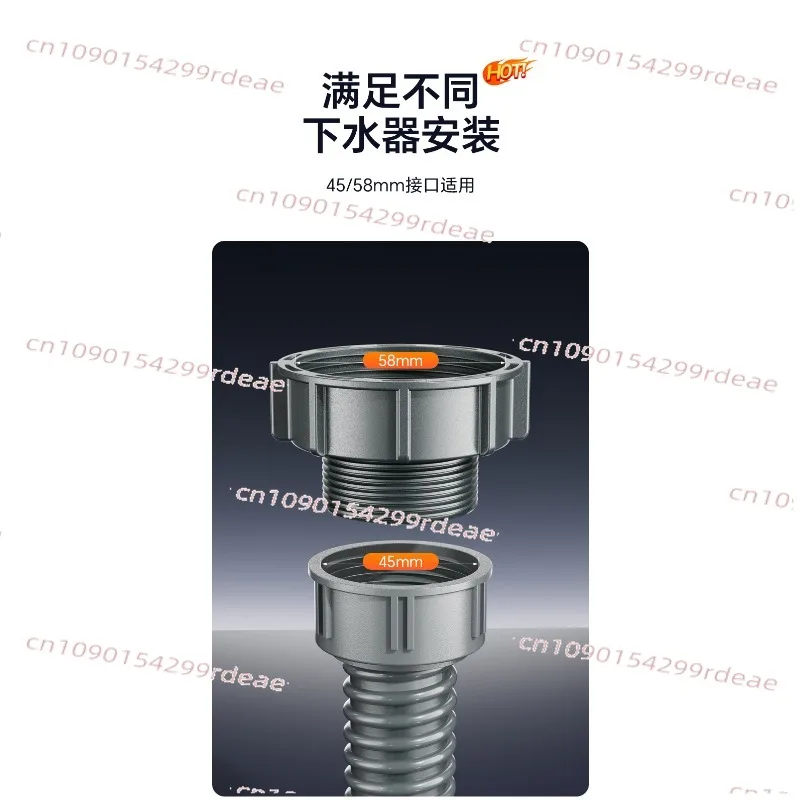 Universal Kitchen Sewer Pipe & Drain Pipe - Soft Set Accessories for Sink, Vegetable Basin & Sewer