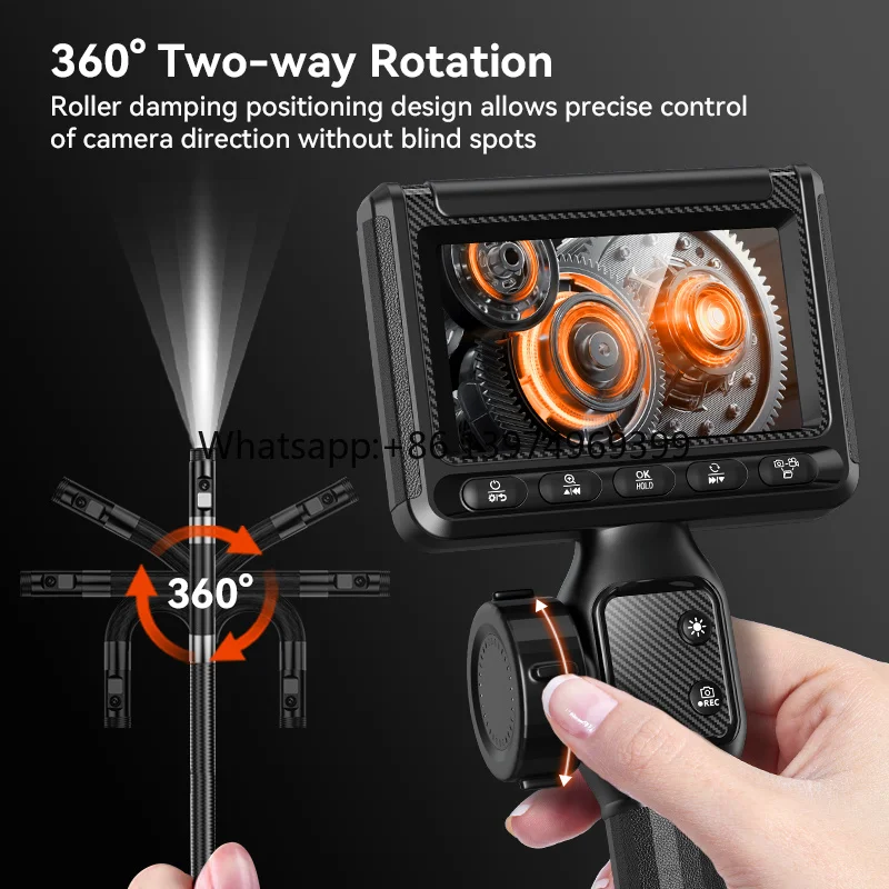 S23 Portable Video Industrial 8.5mm Dual Lens 1.5m Semi Rigid Inspection  for Sewer Plumbing Tool factory