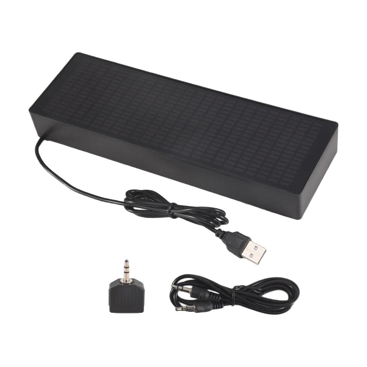 AA91 LED Music Spectrum Rhythm Lights Voice Sensor 1624 RGB Atmosphere Level Indicator with Clock Display(Wire Control)