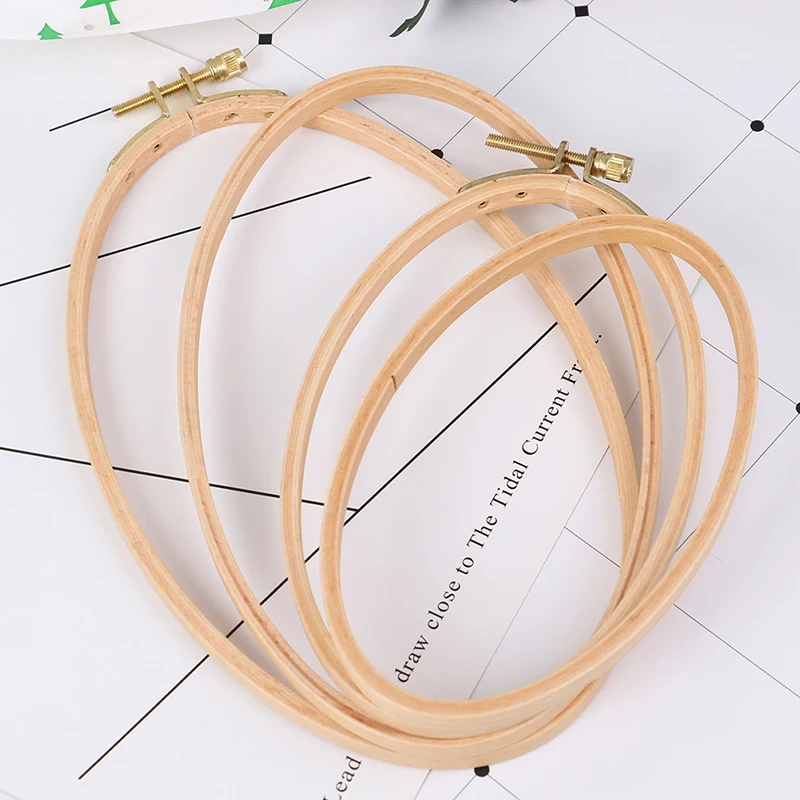 Bamboo Embroidery Hoop Frame Oval Embroidery Hoop Ring Cross Stitch DIY craft