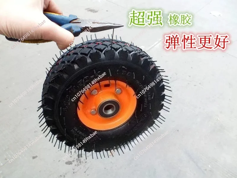10 Inch Caster Rubber Inflatable Wheel 3.50-4 Single Cart Wheel 350 Inflatable Wheel Pneumatic Tire