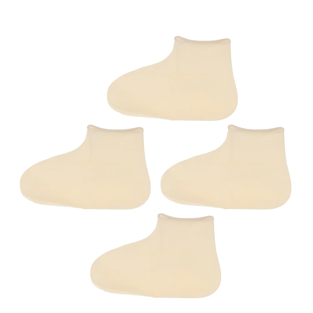 

4pcs Waterproof Shoe Covers Reusable Rain Booties Elastic Protective Overshoes for Women Men Toddler Outdoor Travel