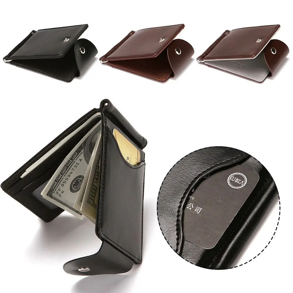 Männer Pu Leder Brieftasche Karten halter männliche Mode Geldbörse kleine Hasp Geld Tasche Mini Vintage schlanke Brieftaschen Clutch Taschen