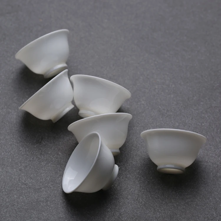 Authentic Bone Porcelain Light Thin Smell Fragrance Kung Fu Small Reverse Mouth Tea If Deep Cup Ceramic