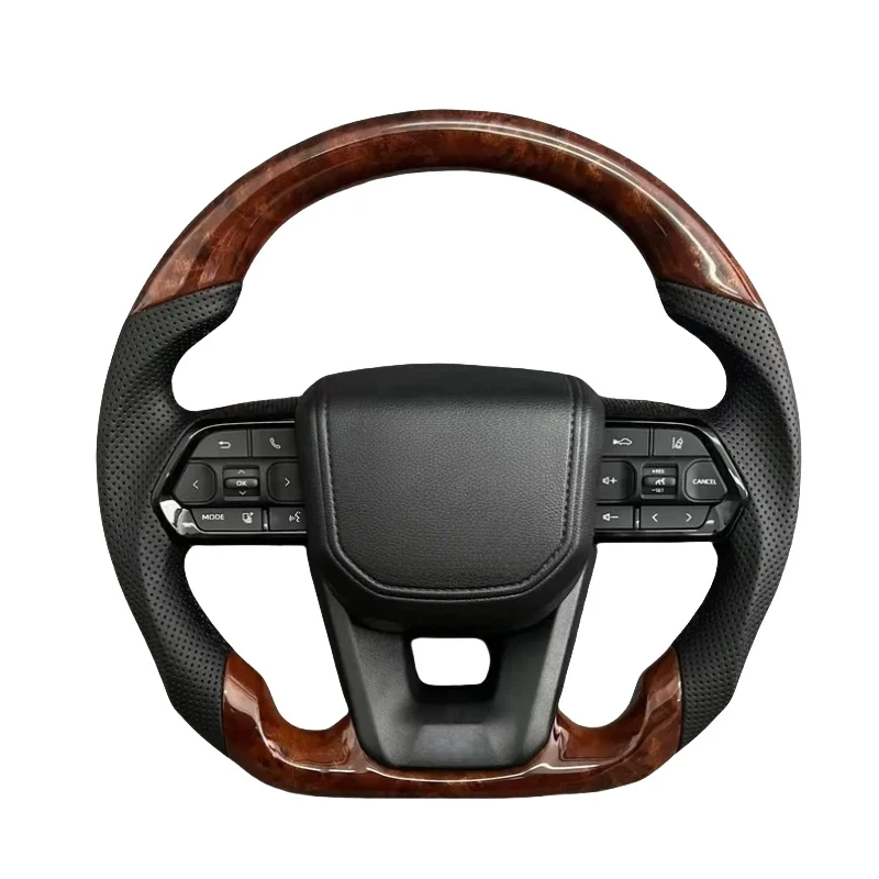 Full Leather Steering Wheel for Toyota Landcruiser Land Cruiser LC200 LC300 Prado 120 150 200 LC79 LC70 LC76 FJ70 FJ79 FJ200