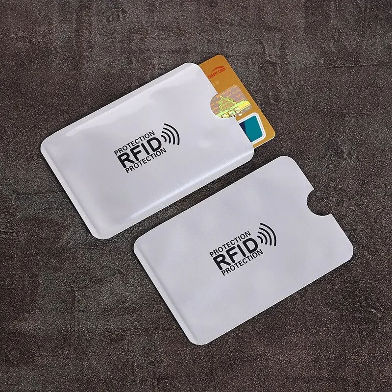 5pcs RFID Blocking Aluminum Card Case Protection Identity Cards Shielding Bag Anti-demagnetization Anti-theft Credit Card Holder