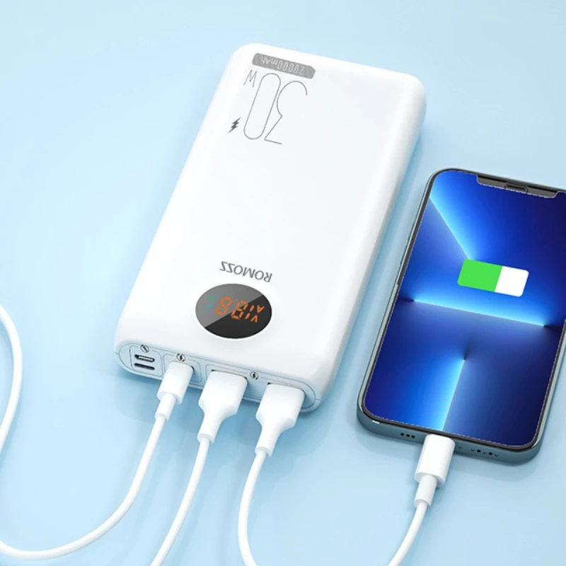 ROMOSS 20000mAh 30W قوة البنك بطارية خارجية شحن سريع USB C باور بانك محمول قوي لأجهزة الكمبيوتر المحمول Xiaomi 13 iPhone 14 #5