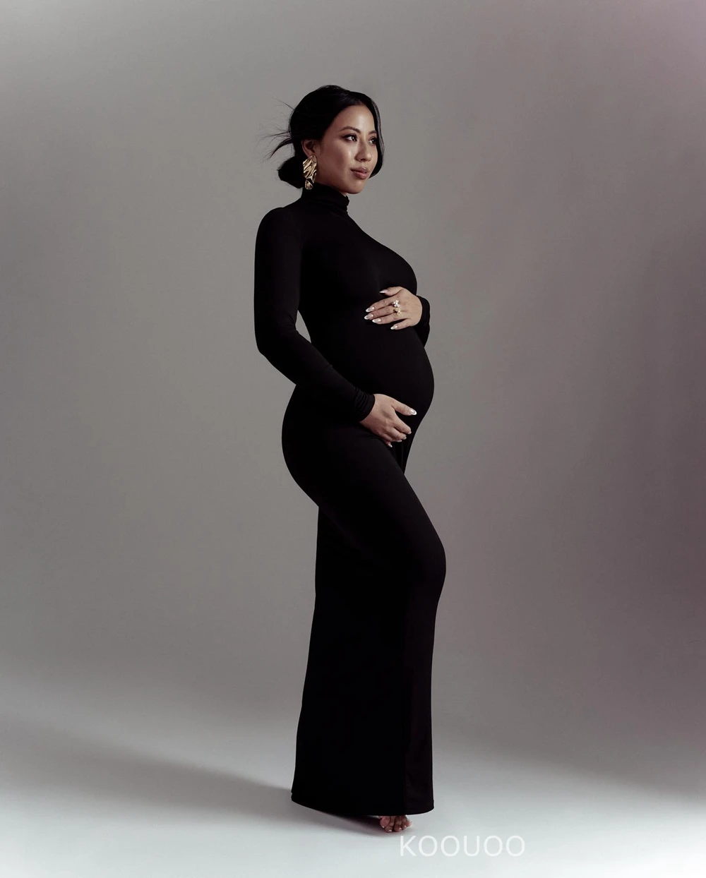 

Maternity Dresses For Photoshoot Pregnancy Women Bodycon Maxi Long Dresses Clothes for Pregnant Photography Babyshower Props