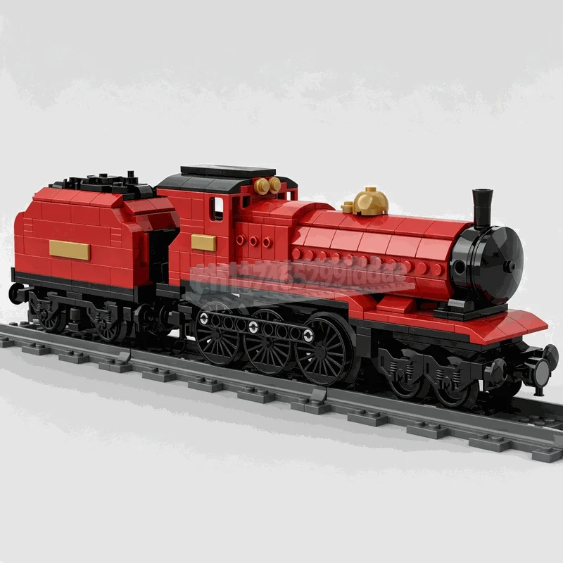 522Pcs Red 4 6 0 Steam Locomotive Building Blocks Classic Railway Train Model Diy Assembly Toy Collection Display Festival Gift