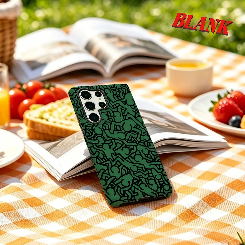 K-Keith-s H-Haring-s Inspired For Samsung Galaxy Phone Case S23 A57 S20 S25 FE S26 Plus S24 Ultra A56 A37 Shockproof Bumper