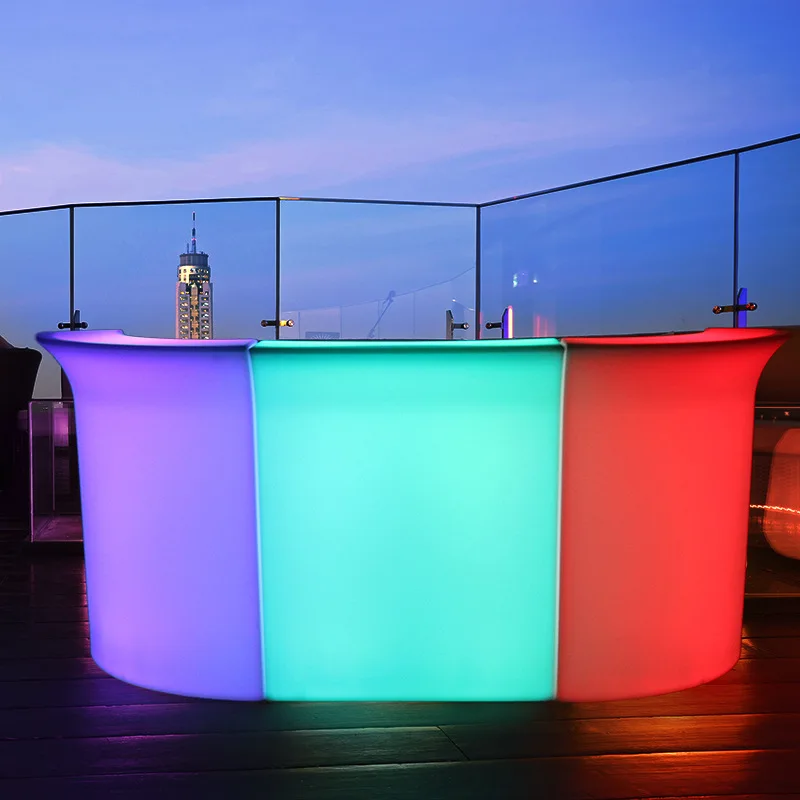 LED creative luminous furniture bar KTV reception scattered outdoor party activity party big bar combination table and chair