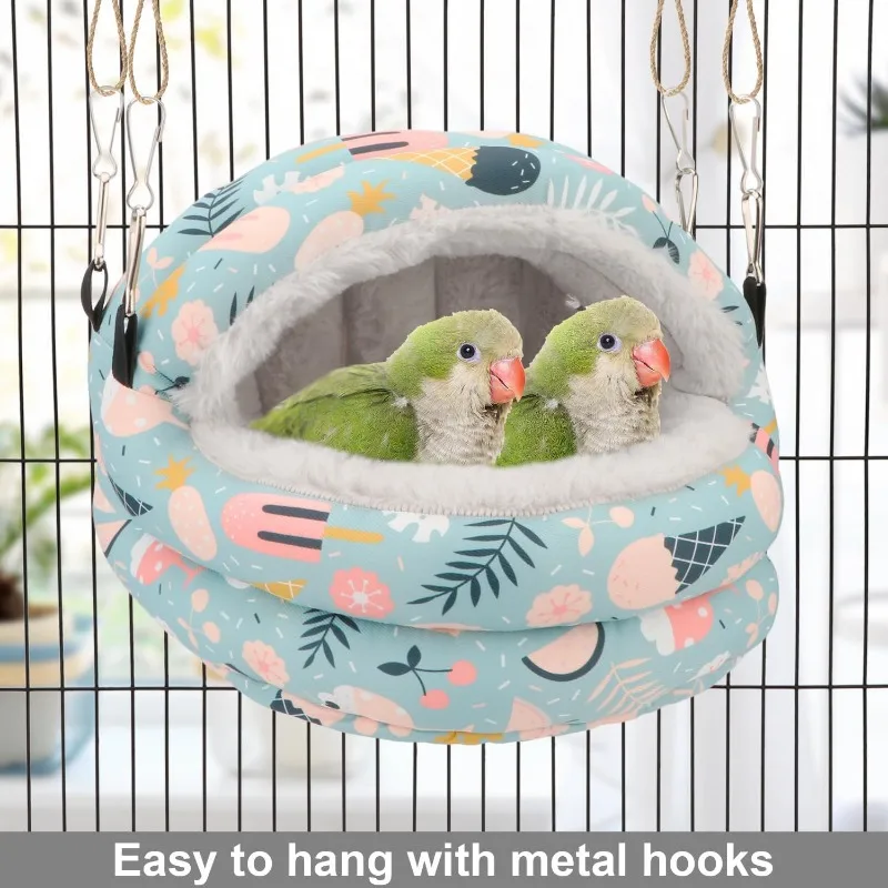 Factory Direct Small Pet Velvet Thickened Warm Nest, Insulated Bird Nest for Parrot Hamster Cage Decor