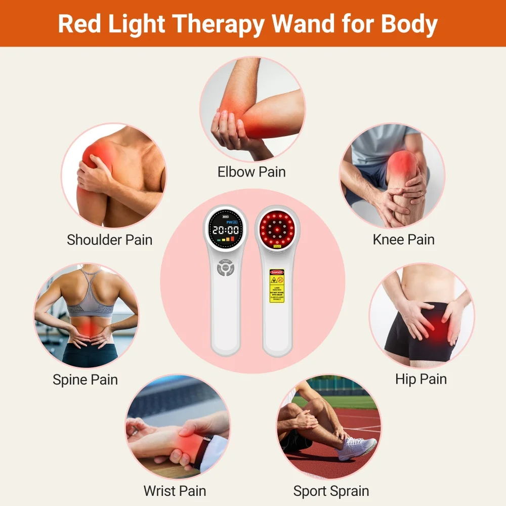 ZJZK Non-invasive Cold Laser Therapy for Body Pain Red Light Treatment 810nm 980nm Laser Therapy for Wound Healing Chronic Pain