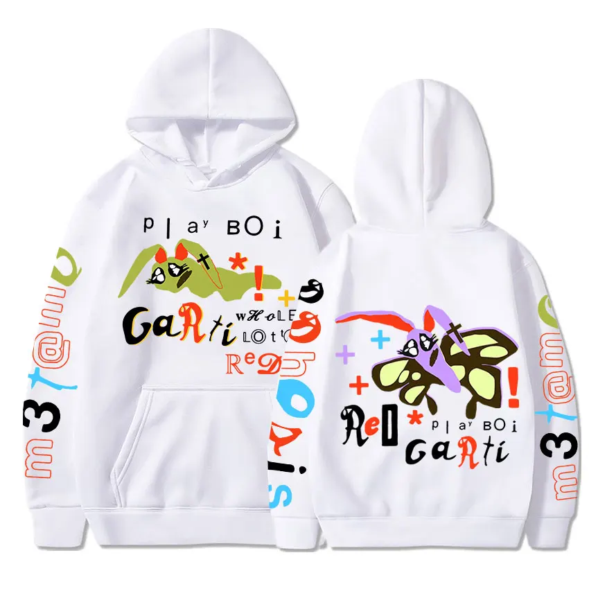 Playboi Carti هوديس ألبوم الموسيقى كامل لوتا الأحمر M3tamorphosis بلوزات الهيب هوب مغني الراب موضة المتضخم هوديي الشارع الشهير