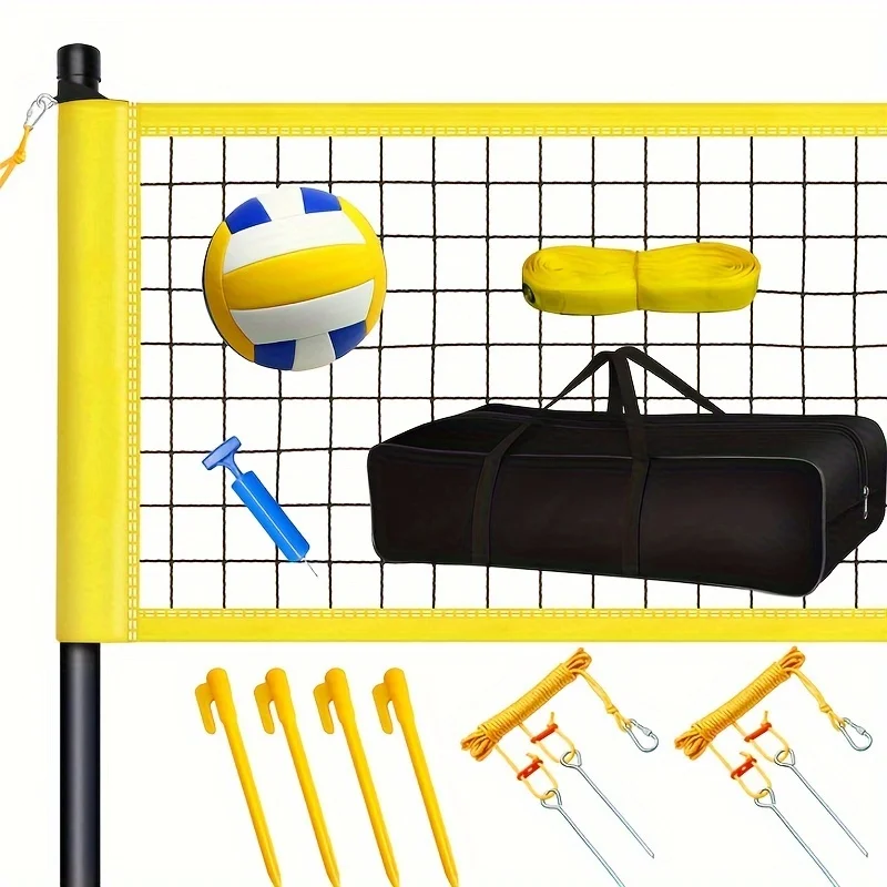 

25pcs/1set Volleyball net,Badminton net set,Volleyball Net Outdoor for Backyard, Beach, or Pool,Includes 32x3 Feet Regulation
