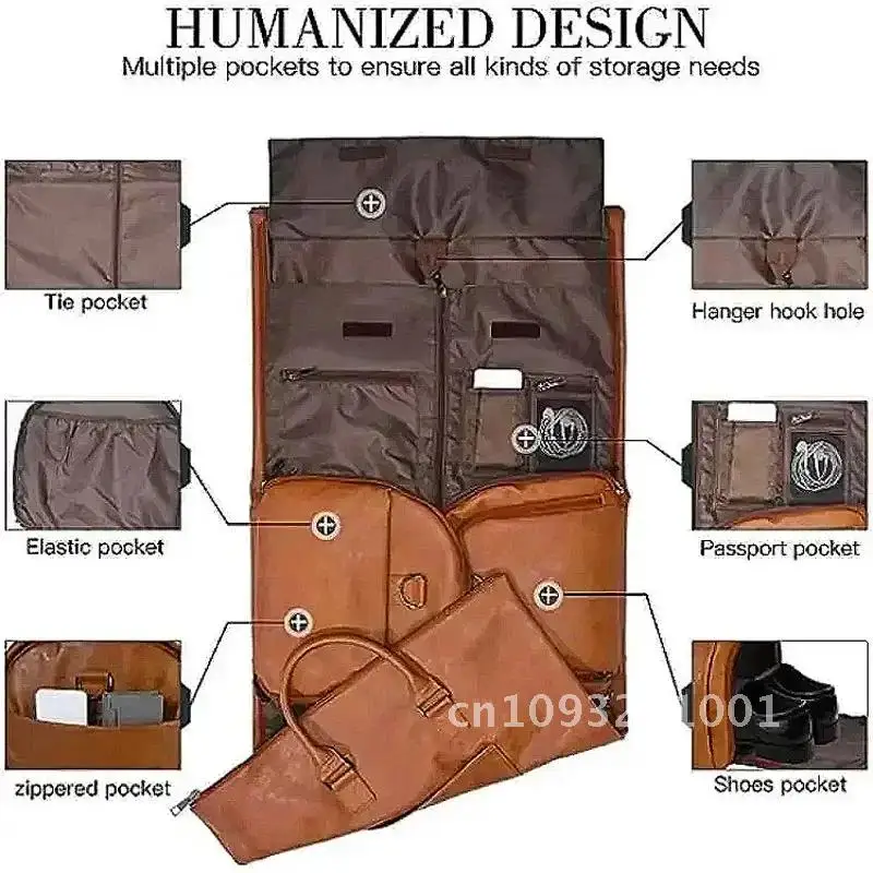 52cm/20.5inch Convertible Travel Clothing Bag, Carry-On Duffle Bag middle Luggage Set size Business 2-in-1 luggage Hanging