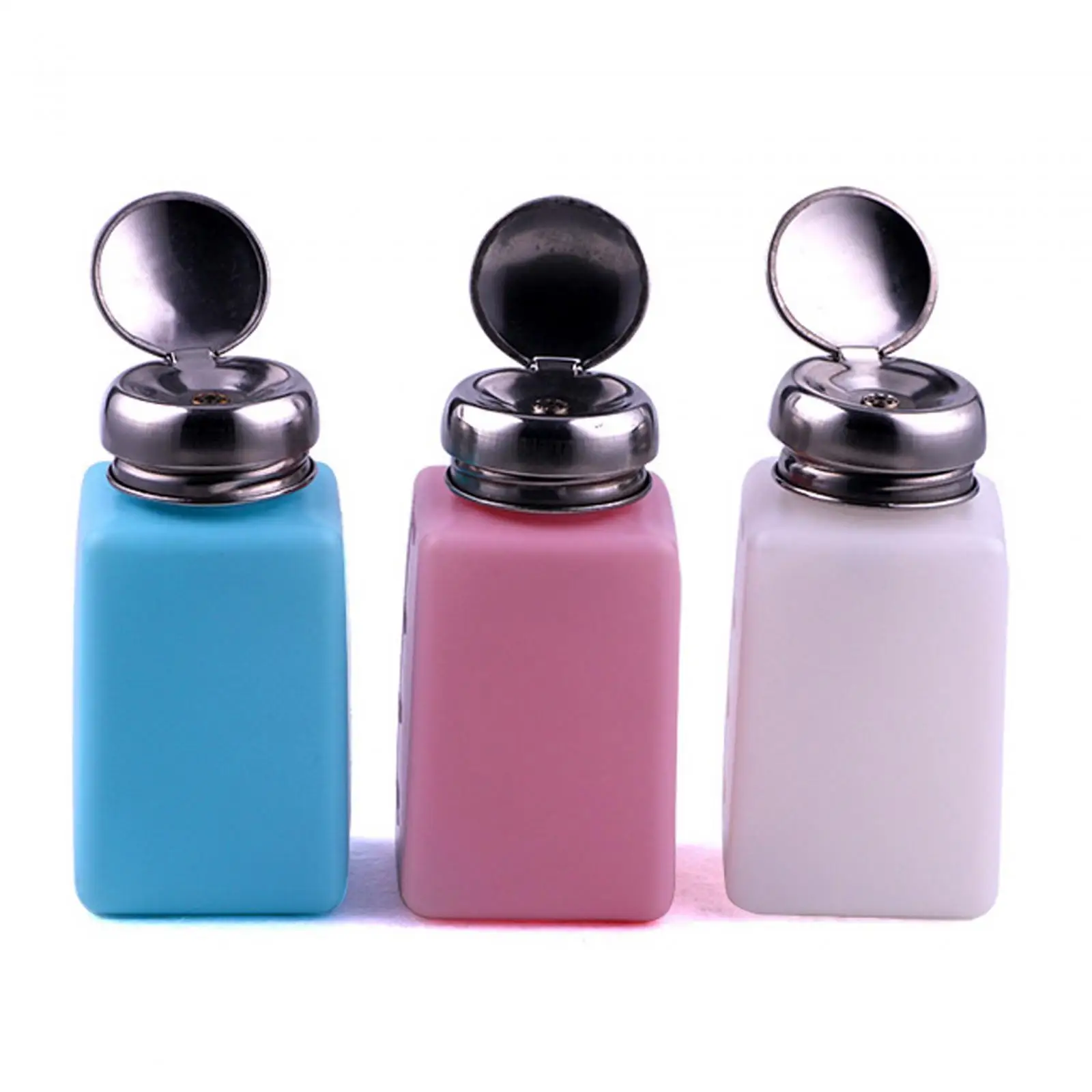 Empty Liquid Bottle Leakproof Press Pump Cosmetic Dispenser for Toner Alcohol Acetone and Manicure Station view 6
