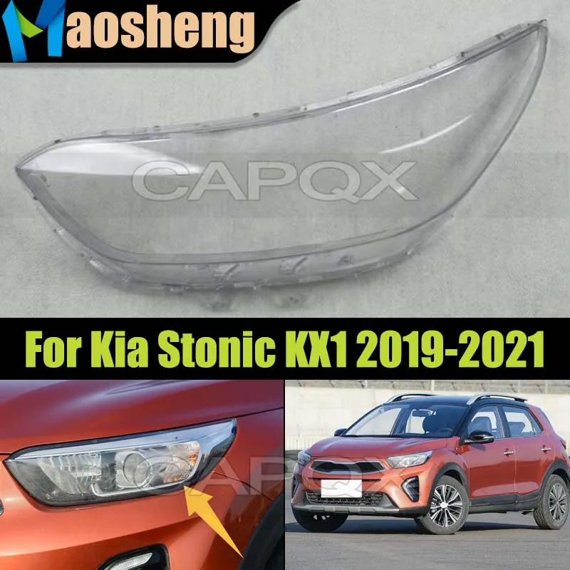 

Headlight Cover Shell For Kia Stonic KX1 2019 2020 2021 Front Headlight Glass Cover Shell Replacement Lampshade