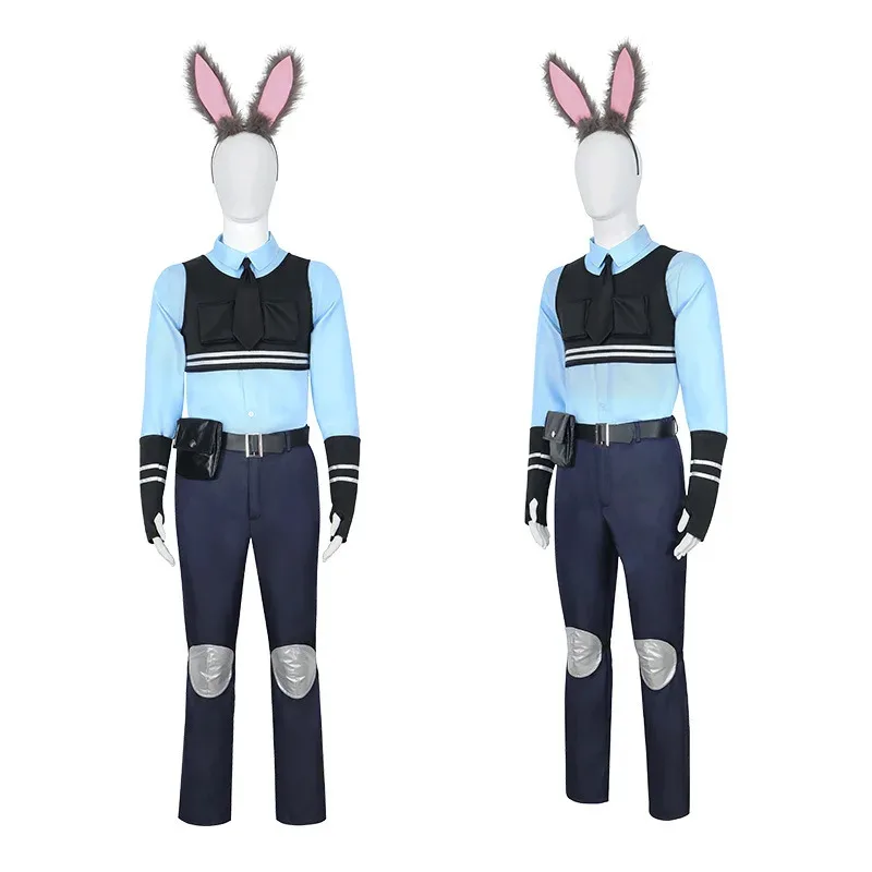 新しいズートピア ジュディバニー衣装コスプレカーニバル誕生日パーティー服フルセット子供の女性の