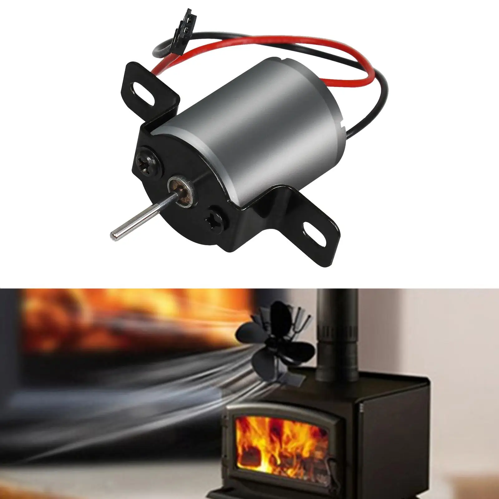 

Fireplace Fan Motor Replacement, Eco Fan Motor Home Fireplace Fan Accessory for Professional Wood Burning Fan Wood Burner Fan