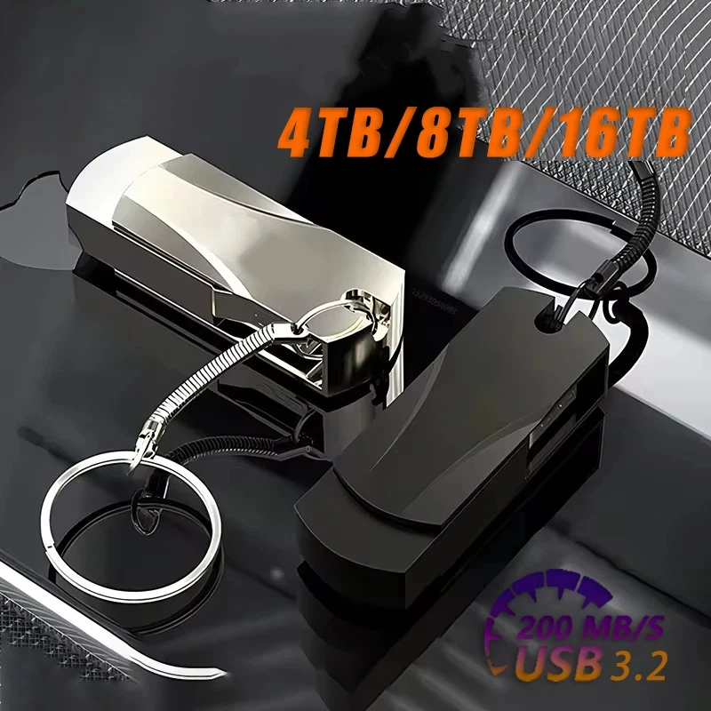 2026 Metal Flash Drive USB 3.0 High Speed Transfer Portable Waterproof U Disk 512GB OTG Pen Drive For Phone Computer Car