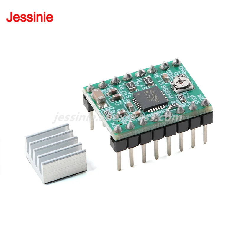 10 個/1pc A4988 ステッピングモータードライバーモジュールドライバーボード 3D プリンターアクセサリー ヒートシンク付き