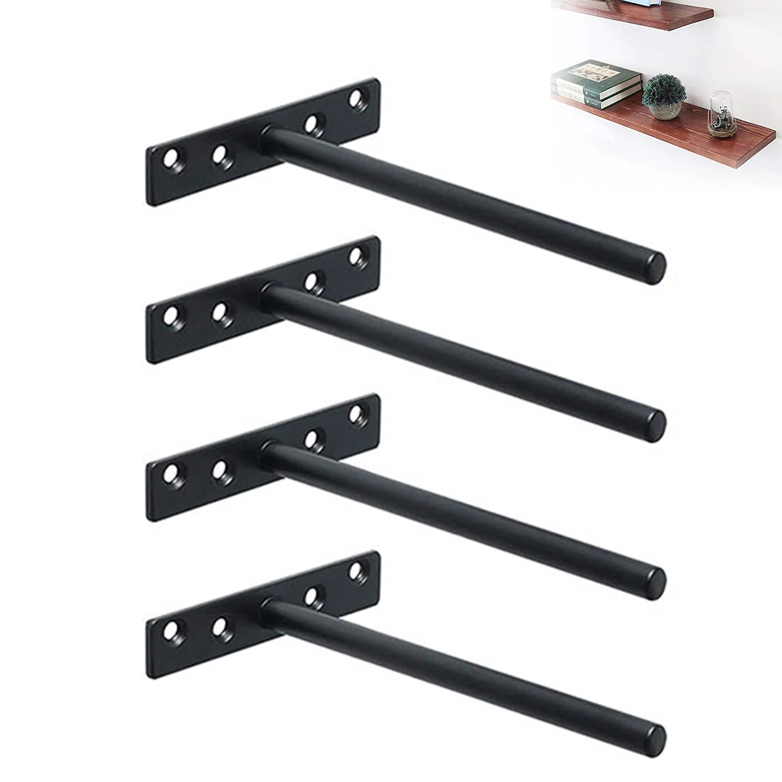 

T Shape Metal Shelf Brackets Concealed Brackets Floating Hidden Wall Shelf Supports Screw Mounting Plate High Quality Brackets