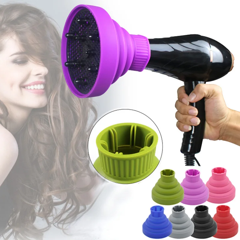 

1PC Universal Silicone Hair Dryer Diffuser Cover 4-4.8cm Blow Hairdryer Diffuser for Curly Hair Detachable Hair Curling Tool