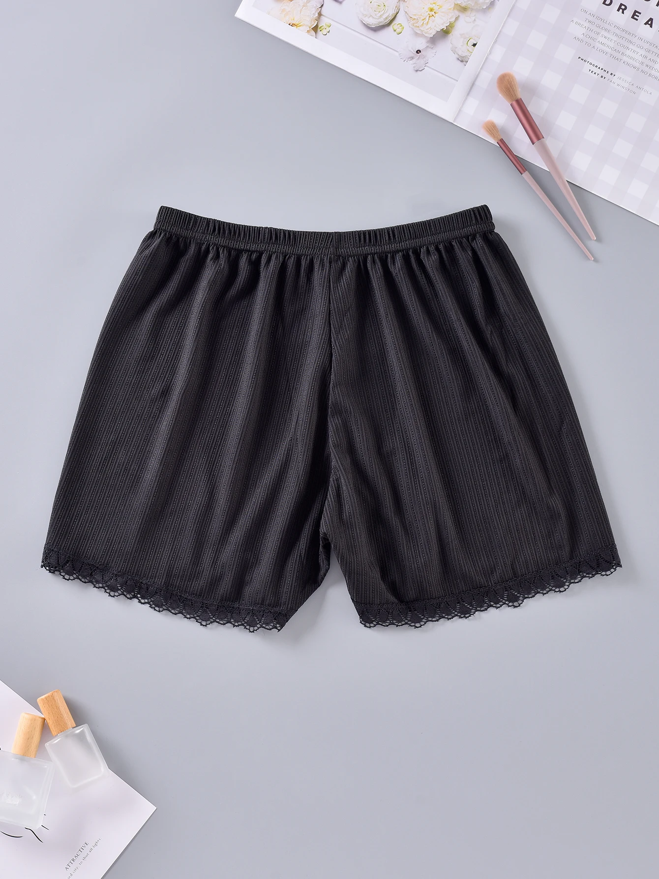 1-4Pcs Women's lace breathable solid color shorts women's pajama pants leggings safety pants are comfortable, cute and stylish