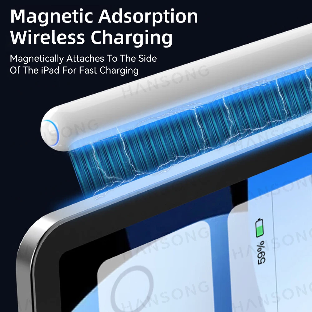 For Apple Pencils with Wireless Charging Pen Stylus For iPad Pencil Palm Rejection Tilt Pen for iPad Air 4 5 Pro 11 12.9 Mini 6